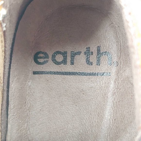 Earth Womens Peak Peru Ankle Booties Brown Cuban Heels Almond Toe Zipper 6 W - Picture 9 of 10